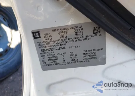 2012 Buick Enclave Premium from USA, damaged, VIN 5GAKVDED7CJ137675